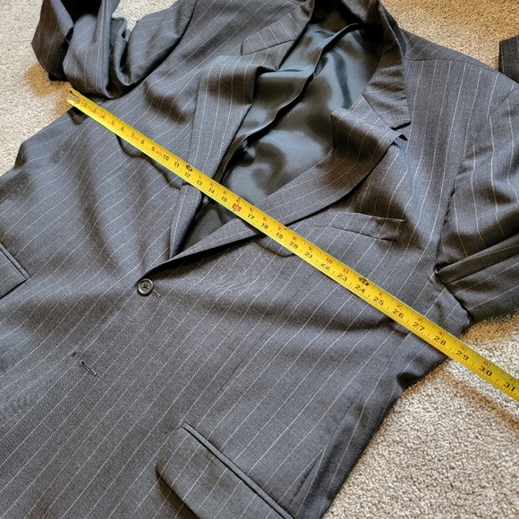 Custom Made 2-Piece Suit, Big & Tall Size 54X, Pinstripe - Picture 11 of 15
